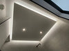 Aluminium ceiling shadow-gap profile. C-1 White colour.