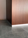 Aluminium shadow recessed skirting board (plinth). P-1-60 Silver colour