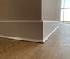 Aluminium attachable skirting board (plinth). P-3-60 White colour