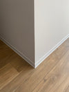 Aluminium attachable skirting board (plinth). P-3-60 White colour