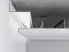Aluminium ceiling shadow-gap profile. C-2 White colour