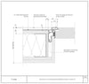 Aluminium shadow flush skirting board (plinth). P-1-20 Black colour