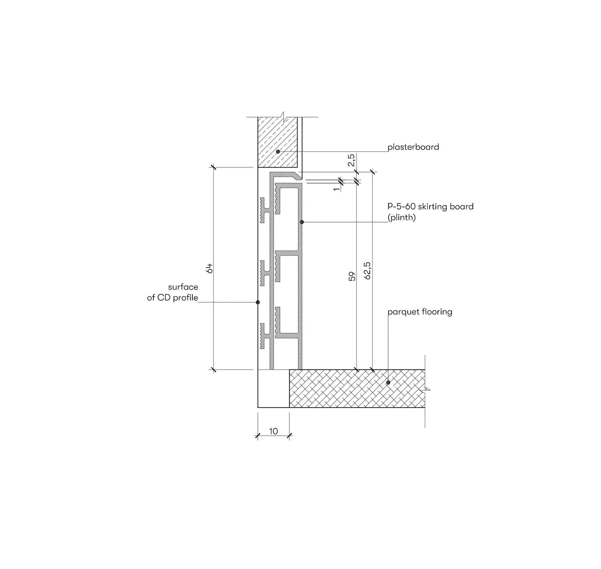 Aluminium skirting free System P 4 60 anodized ASP Profiles aluminium-skirting-free-system-p-4-60-anodized-asp-profiles