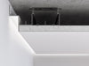 Aluminium ceiling shadow-gap profile. C-4 White colour